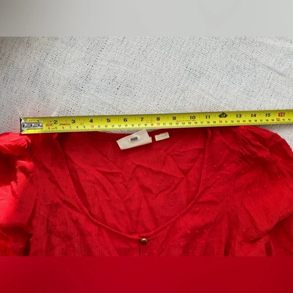 MAEVE by Anthropologie orange-red blouse size 4 - Picture 10 of 11